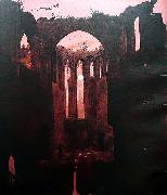 Caspar David Friedrich Ruine Oybin bei Mondschein oil on canvas